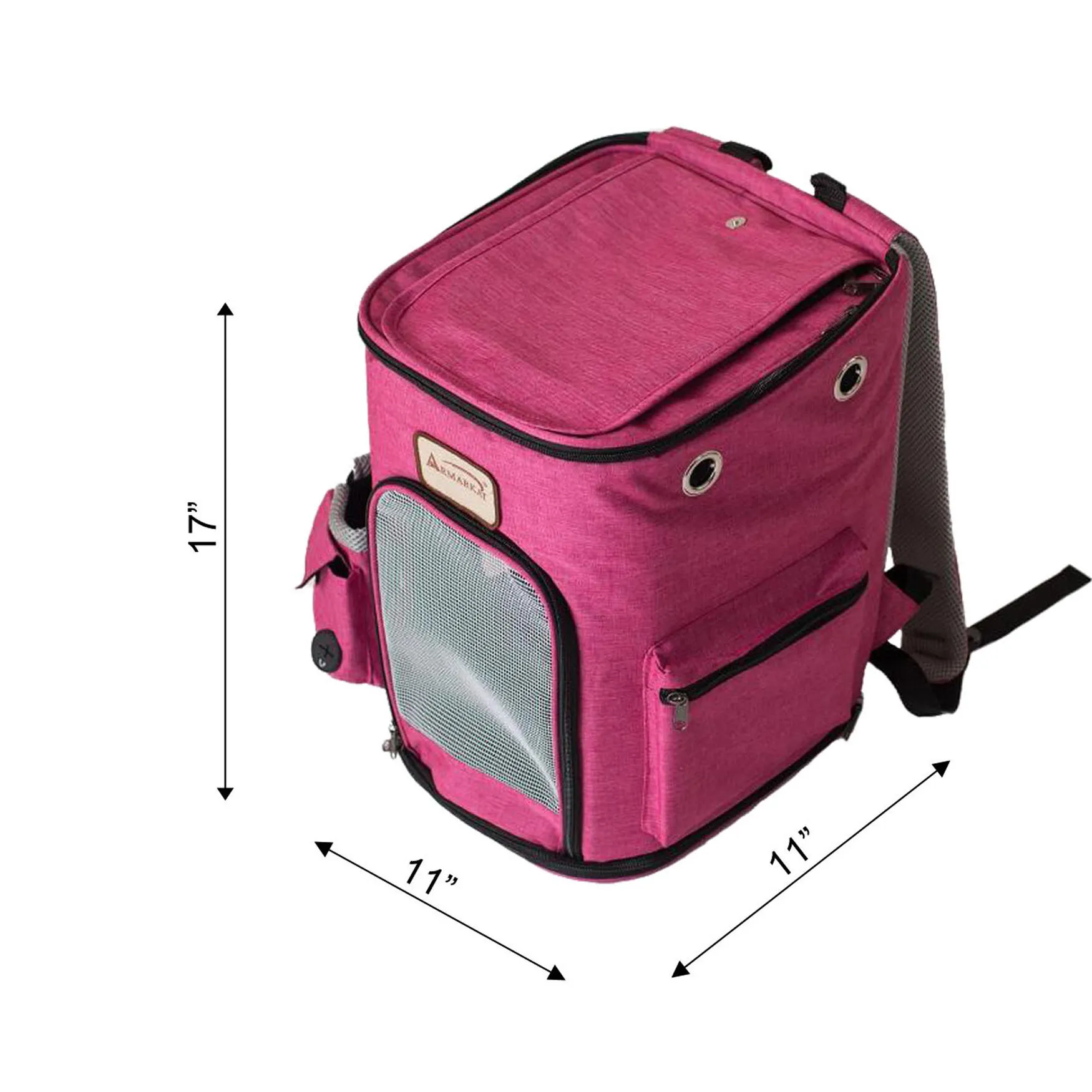 Pet Backpack Pet Carrier In PInk and Gray Combo