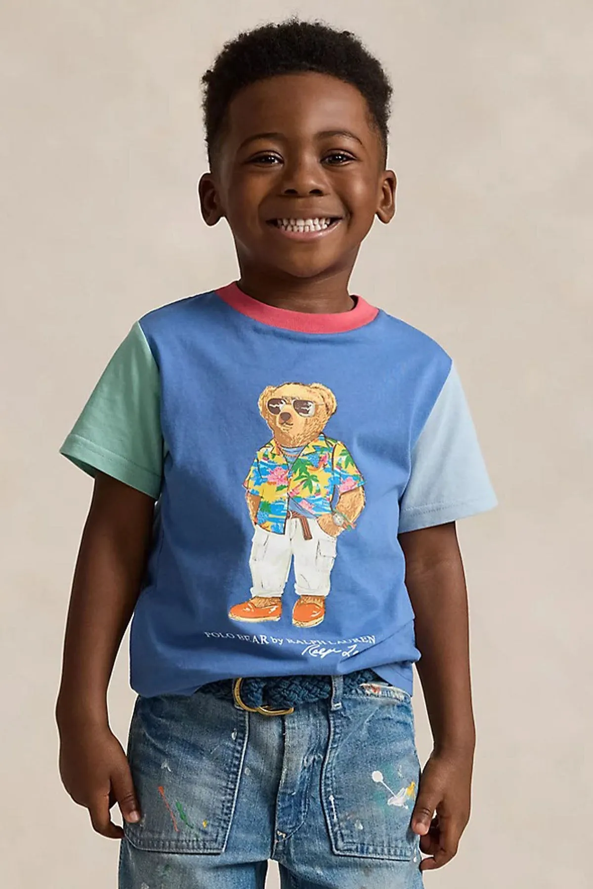 Polo Ralph Lauren Kids 3-7 Ya Erkek ocuk Polo Bear T-shirt