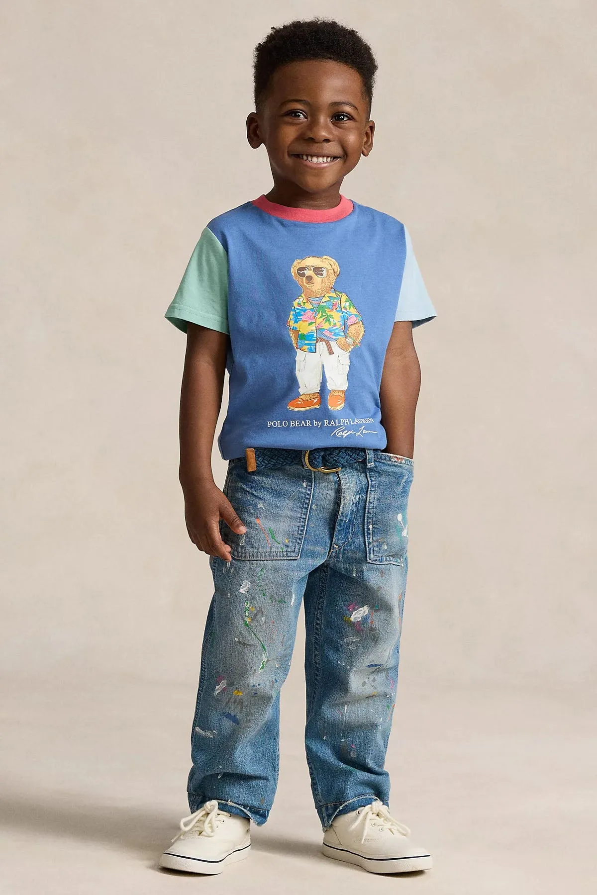 Polo Ralph Lauren Kids 3-7 Ya Erkek ocuk Polo Bear T-shirt