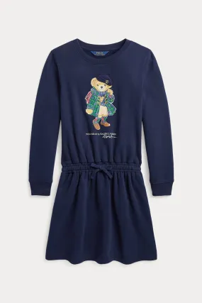 Polo Ralph Lauren Kids S-M Beden Kz ocuk Polo Bear Sweatshirt Elbise