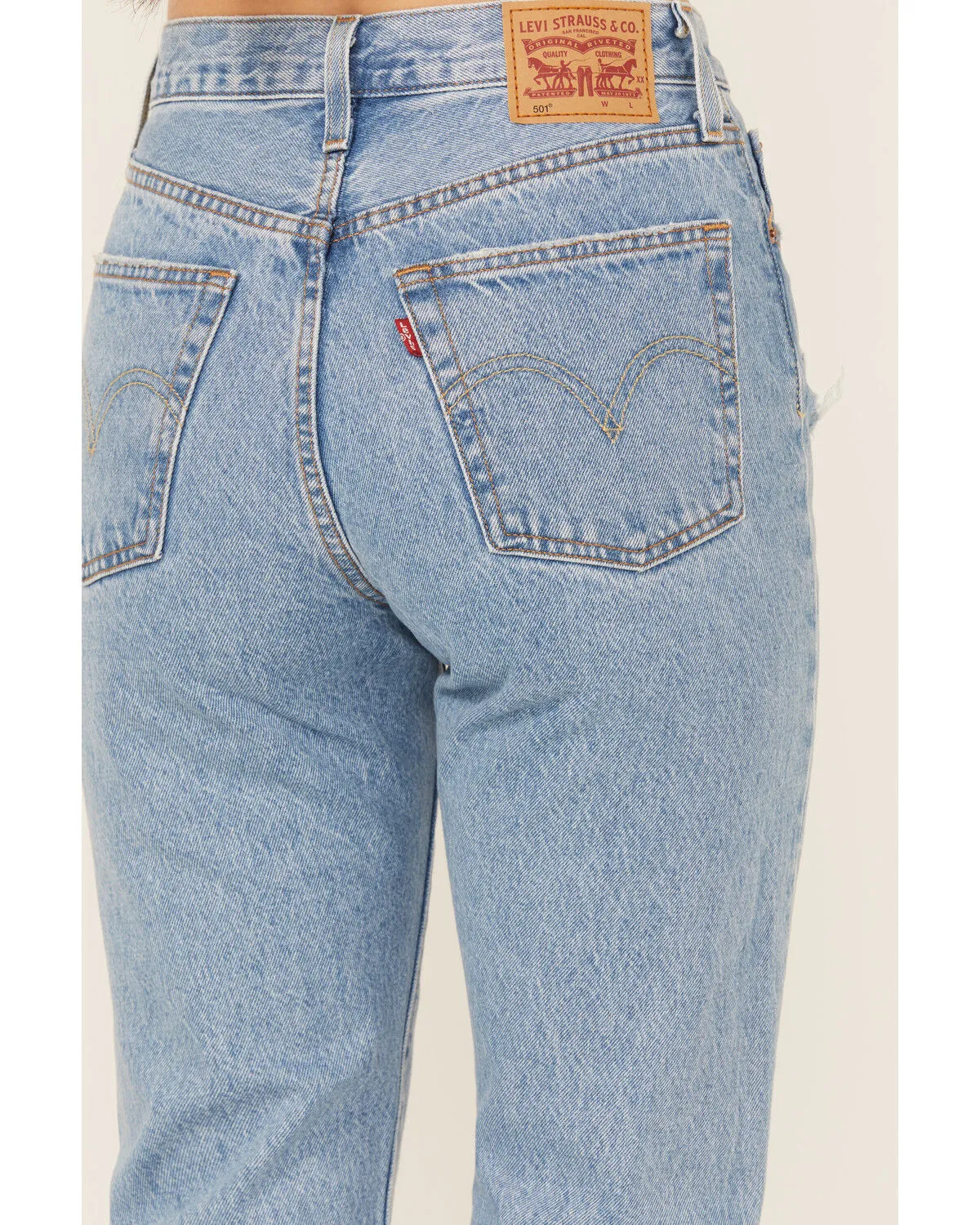 Product Name:  Levi's Women's 501® Original Lane Change Light Wash High Rise Straight Denim Jeans