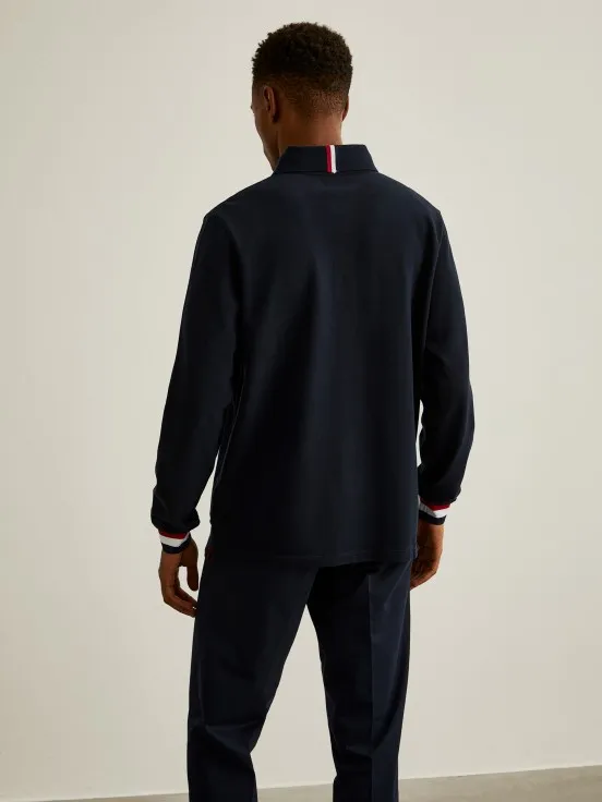 Regular fit long sleeve polo