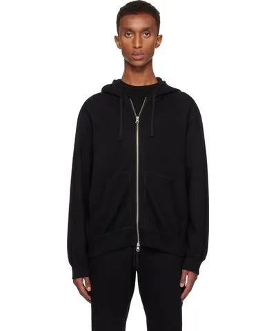 Reigning Champ Black Midweight Terry Standard Zip Hoodie