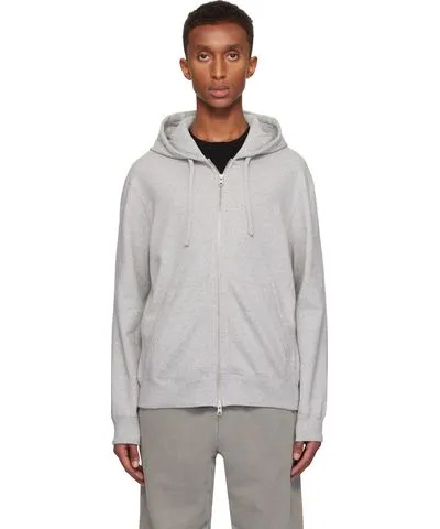 Reigning Champ Gray Midweight Terry Standard Zip Hoodie