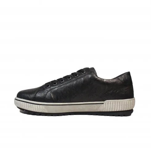 Remonte D0700-00 | Maditta | Black Leather | Water Resistant | Womens Casual Trainers