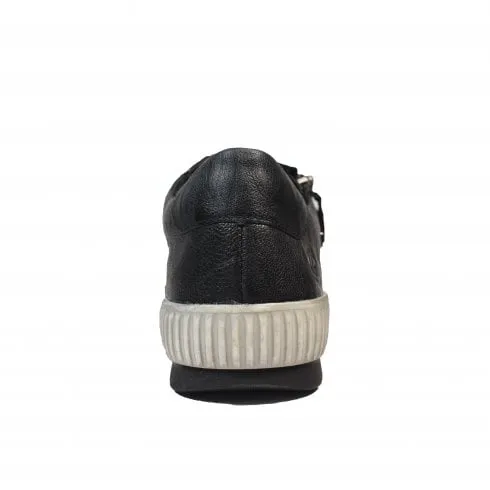 Remonte D0700-00 | Maditta | Black Leather | Water Resistant | Womens Casual Trainers