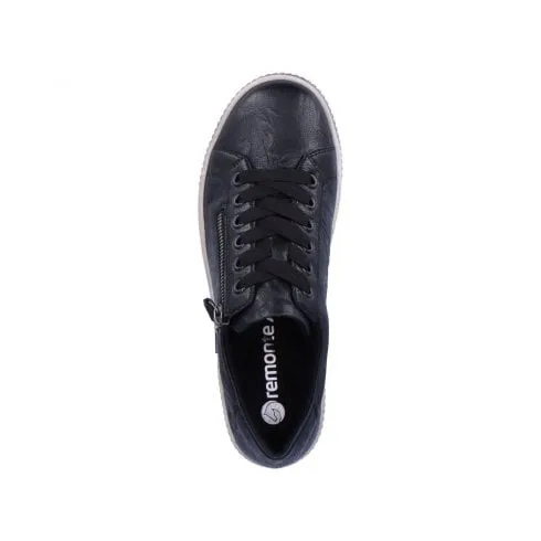 Remonte D0700-00 | Maditta | Black Leather | Water Resistant | Womens Casual Trainers