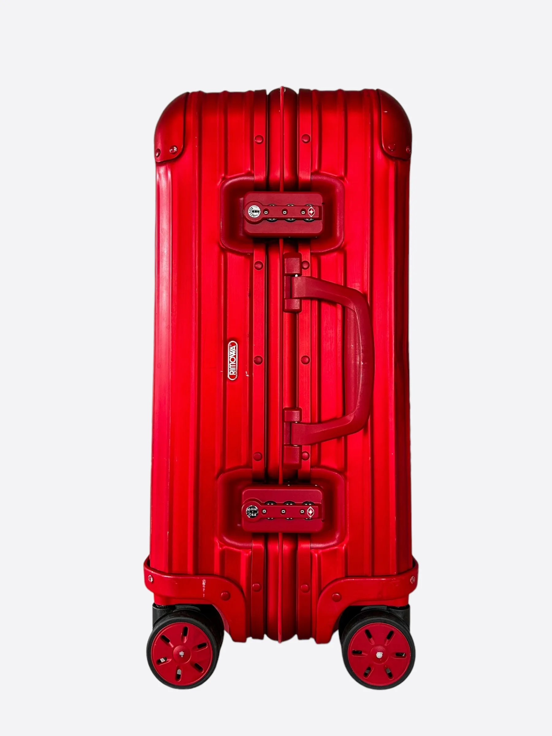 Rimowa Supreme Red & White Topas Multiwheel 45L Suitcase