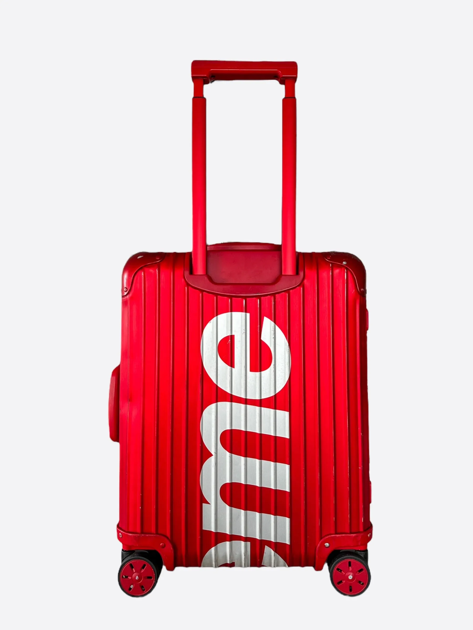 Rimowa Supreme Red & White Topas Multiwheel 45L Suitcase