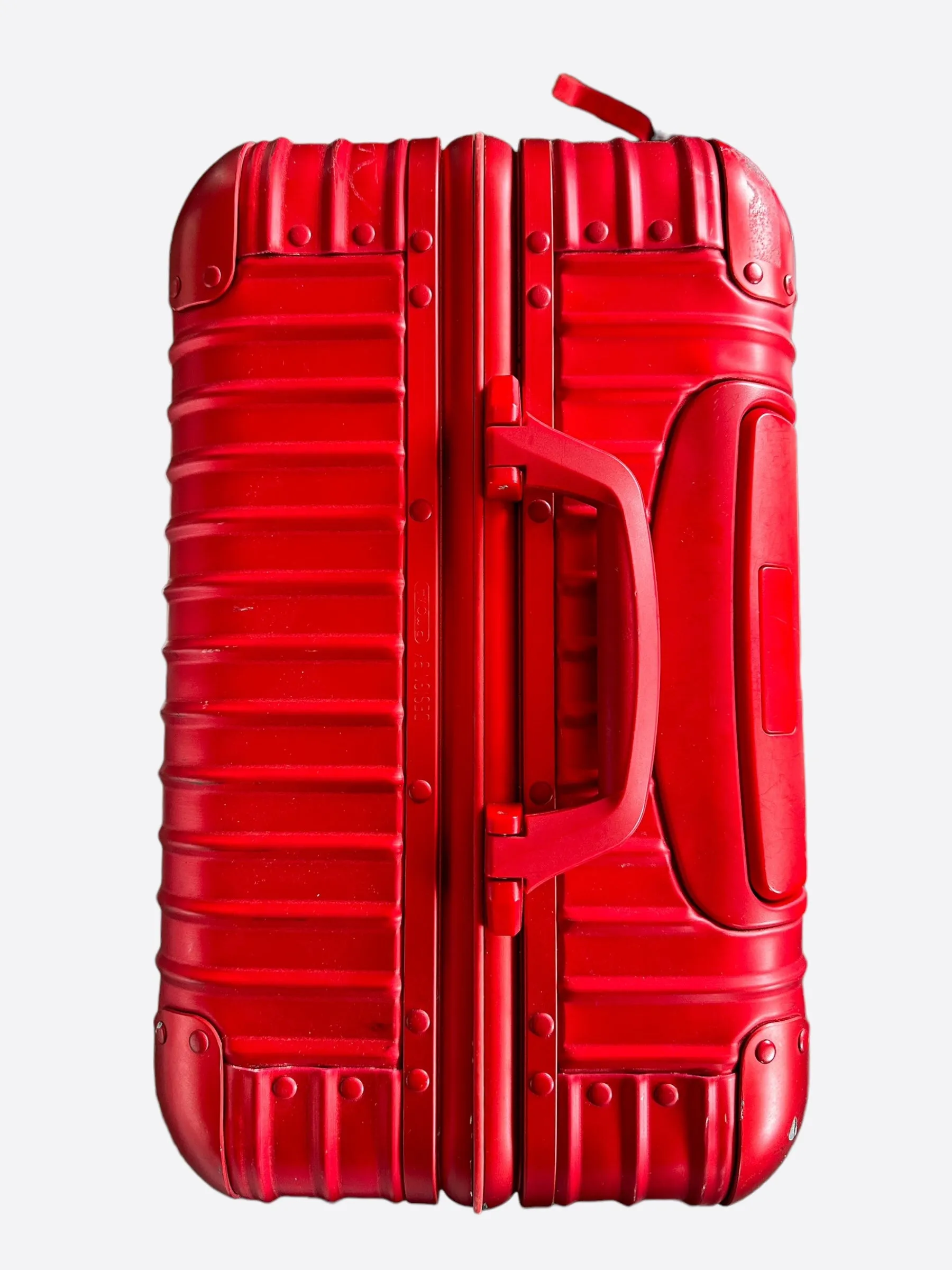 Rimowa Supreme Red & White Topas Multiwheel 45L Suitcase