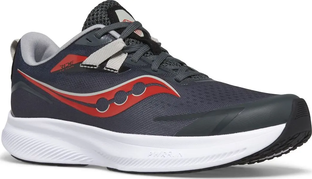 Saucony Kids' Ride 15 Grey/Black/Red | Buy Saucony Kids' Ride 15 Grey/Black/Red here | Outnorth