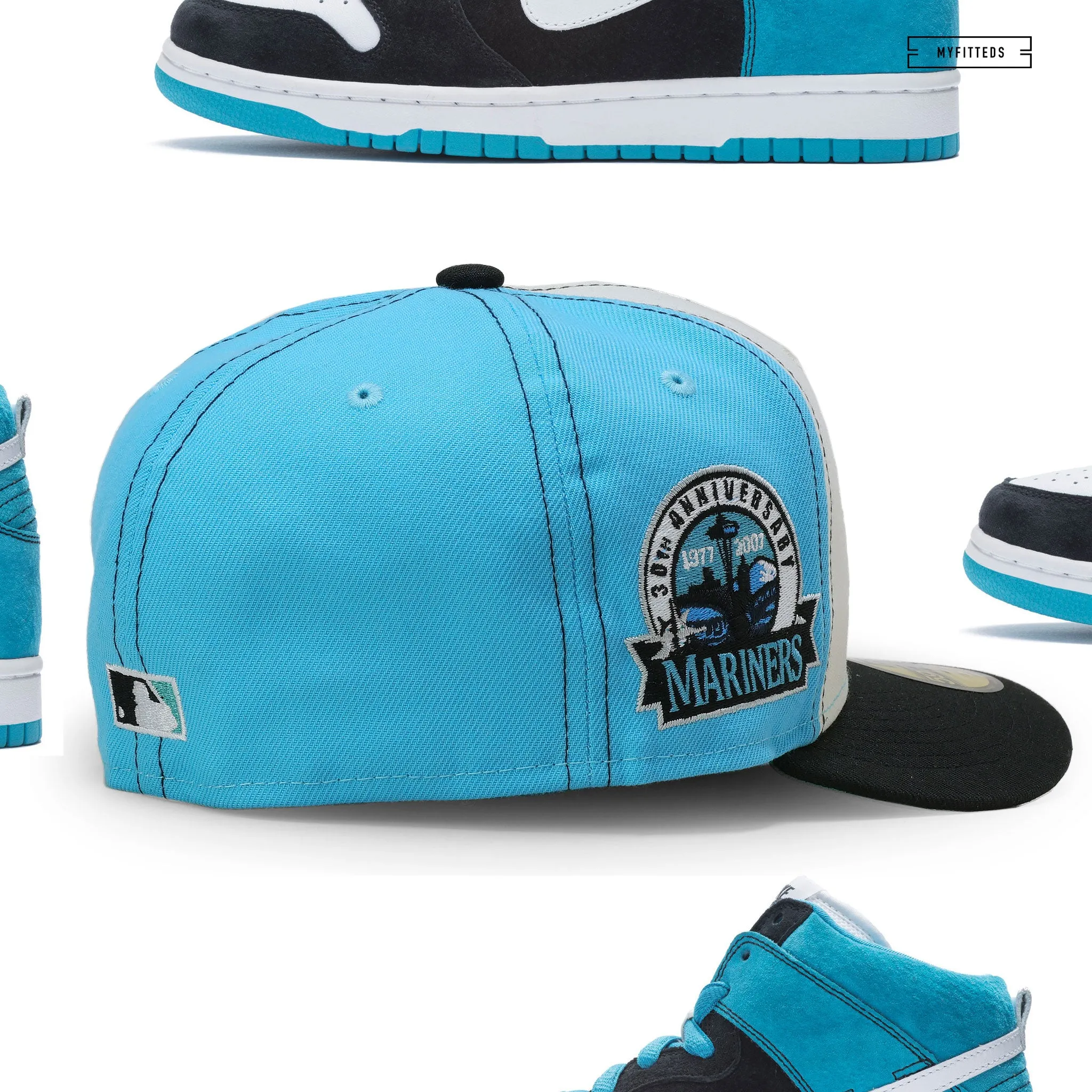 SEATTLE MARINERS 30TH ANNIVERSARY NIKE DUNK HIGH SB SEND HELP INSPIRED NEW ERA HAT