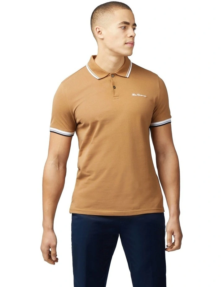 Signature Polo in Light Brown