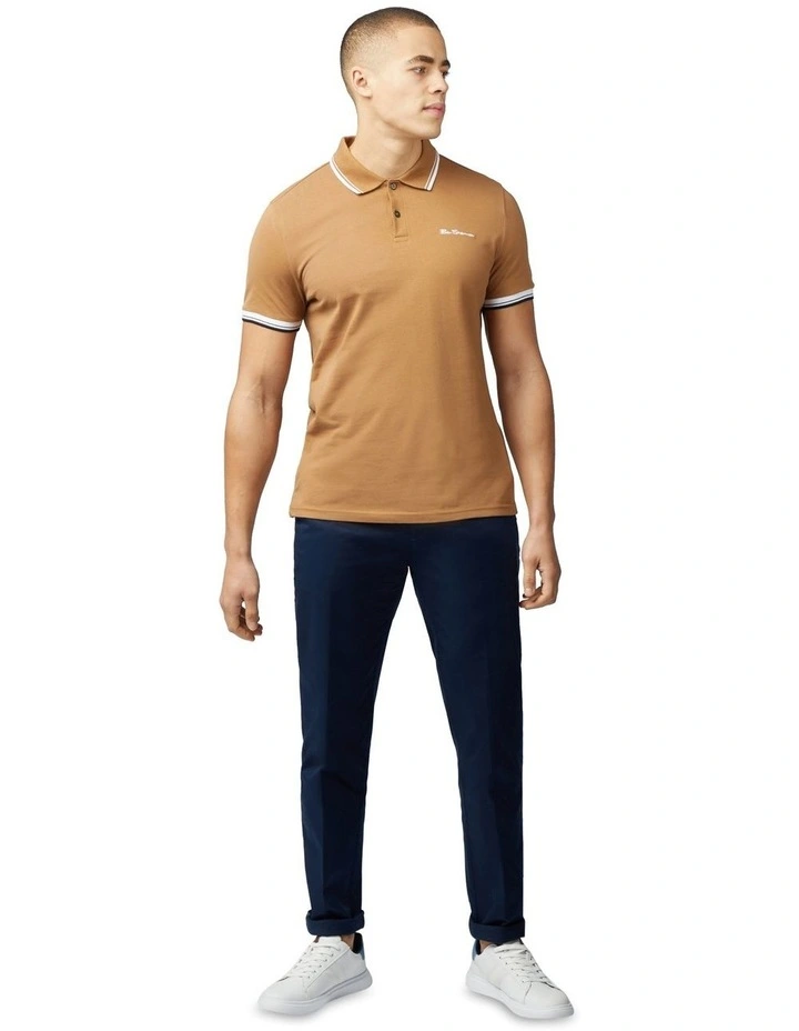 Signature Polo in Light Brown