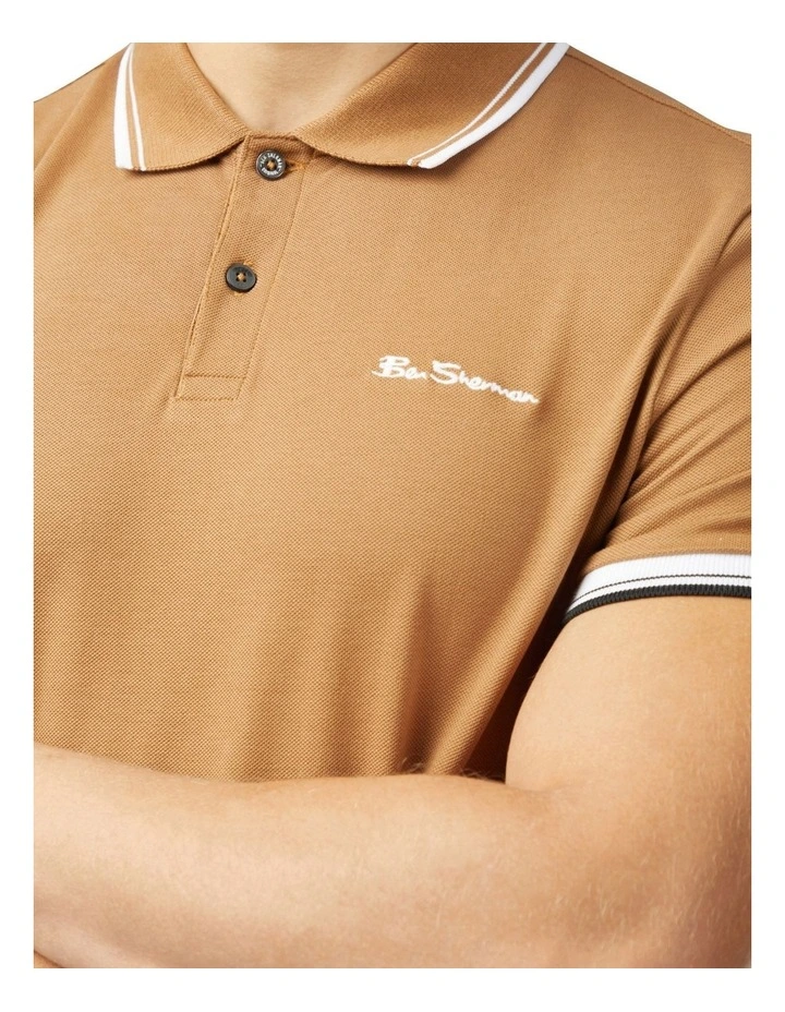 Signature Polo in Light Brown