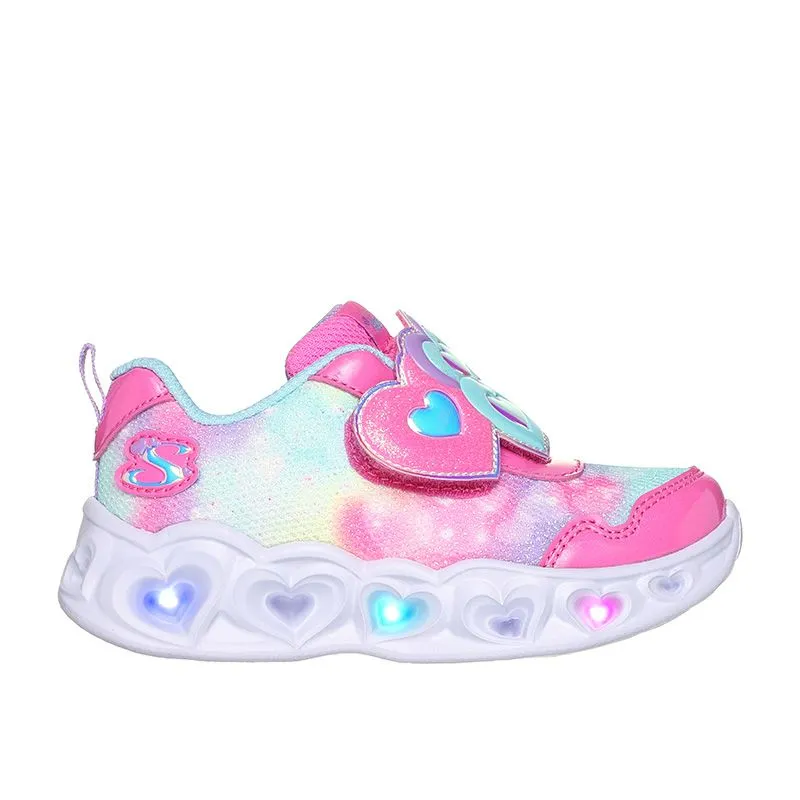 Skechers Kids' Heart Lights - Lovin Reflection Infant Trainers Pink / Turquoise - SS24