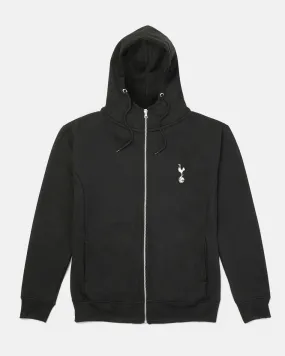 Spurs Mens Black Essential Full Zip Hoodie