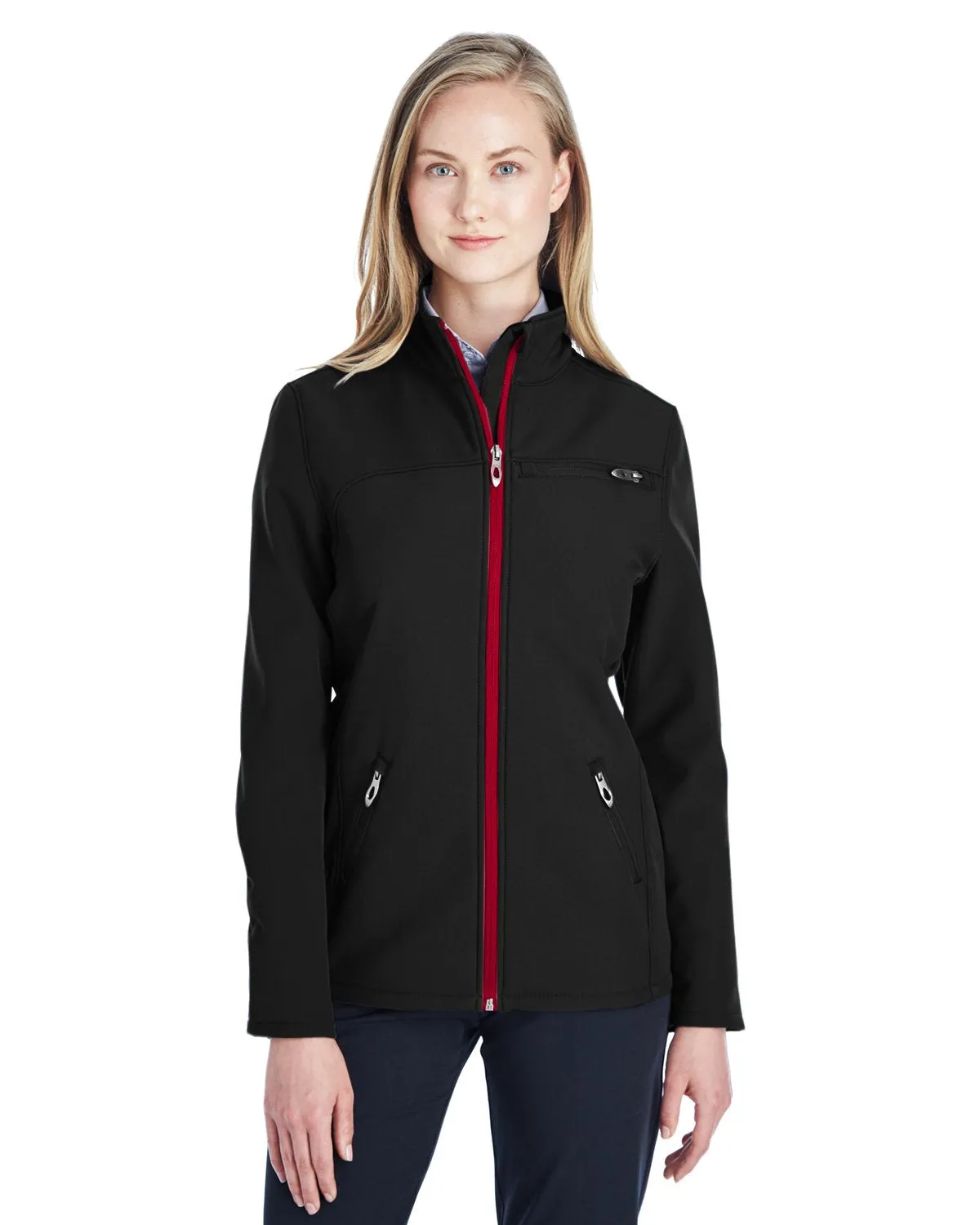 Spyder Ladies Transport Softshell Jacket Black/ Red 187337