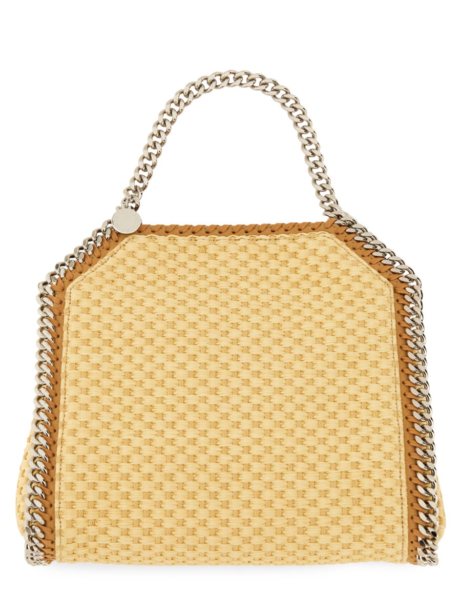 STELLA McCARTNEY      BORSA TOTE FALABELLA MINI IN RAFIA