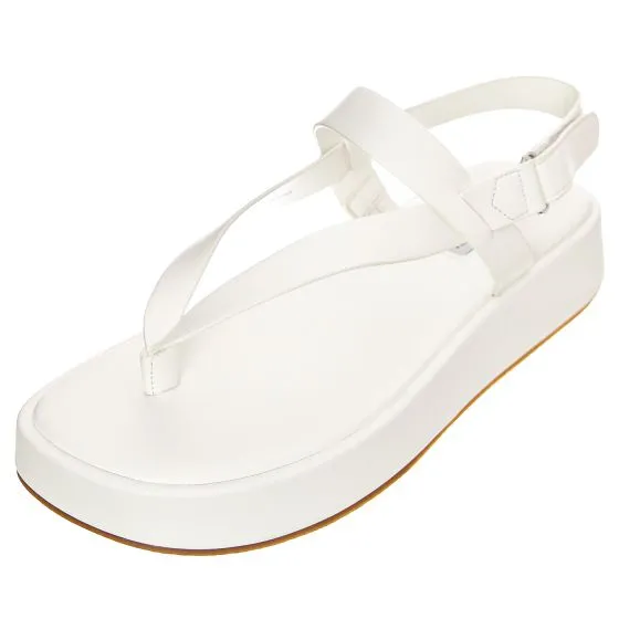 Steve Madden Womens Big Time White Sandals