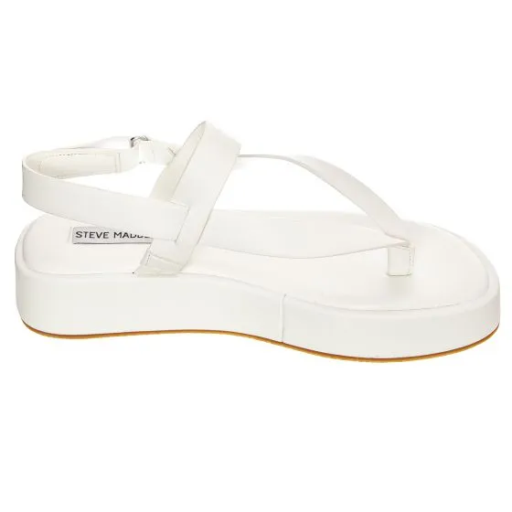 Steve Madden Womens Big Time White Sandals