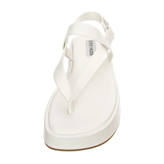 Steve Madden Womens Big Time White Sandals