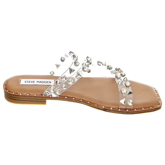 Steve Madden Womens Skyler Clear Multi Sandals