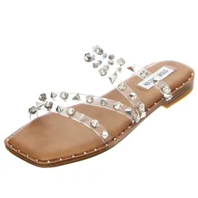 Steve Madden Womens Skyler Clear Multi Sandals