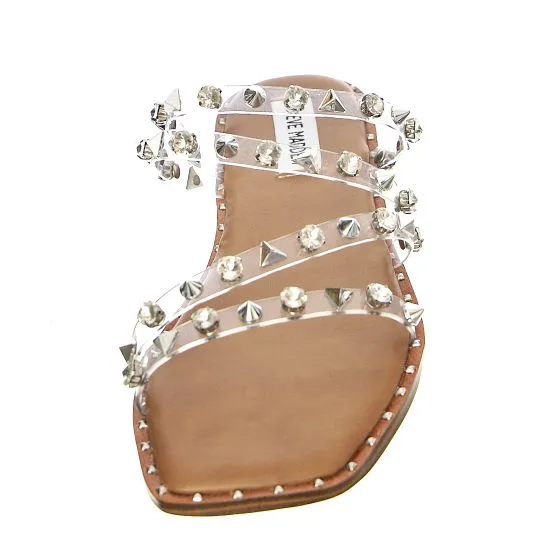 Steve Madden Womens Skyler Clear Multi Sandals