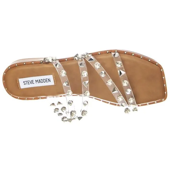 Steve Madden Womens Skyler Clear Multi Sandals