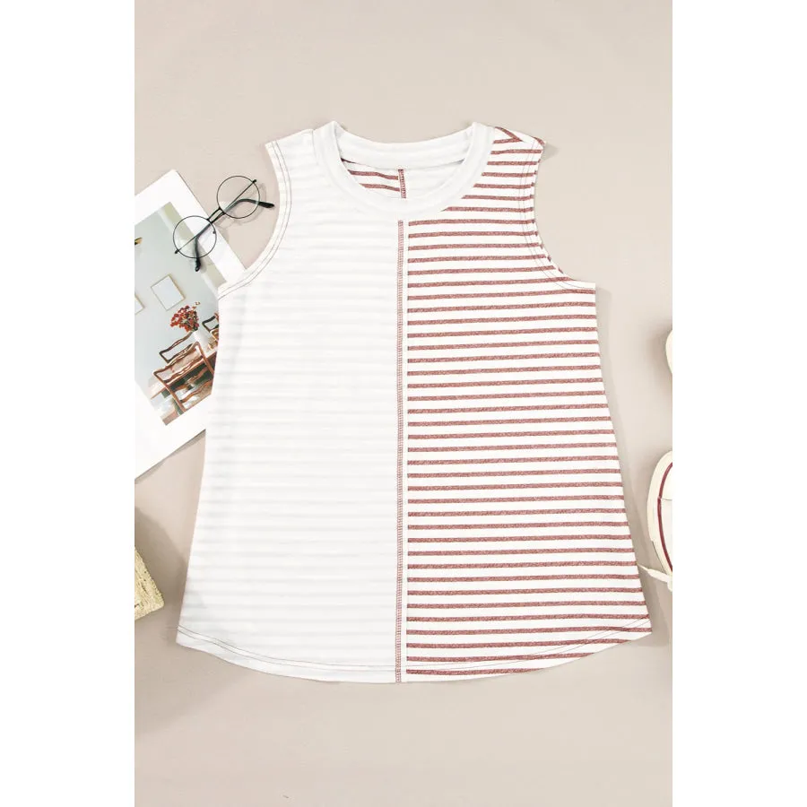 Striped Round Neck Tank