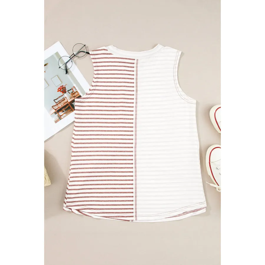 Striped Round Neck Tank