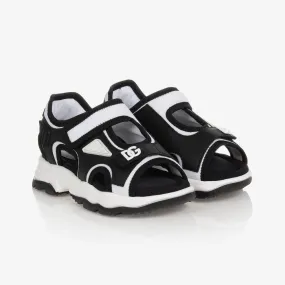 Teen Boys Black & White DG Sandals