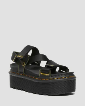 Unisex Kimber Logo Strap Platform Sandals Black