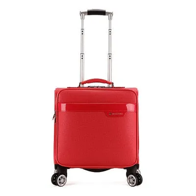 Unisex Synthetic Leather Password Rolling Luggage Trolley Suitcase