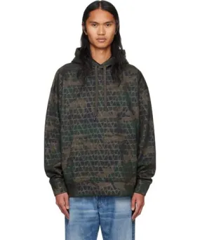 Valentino Khaki Camouflage Hoodie