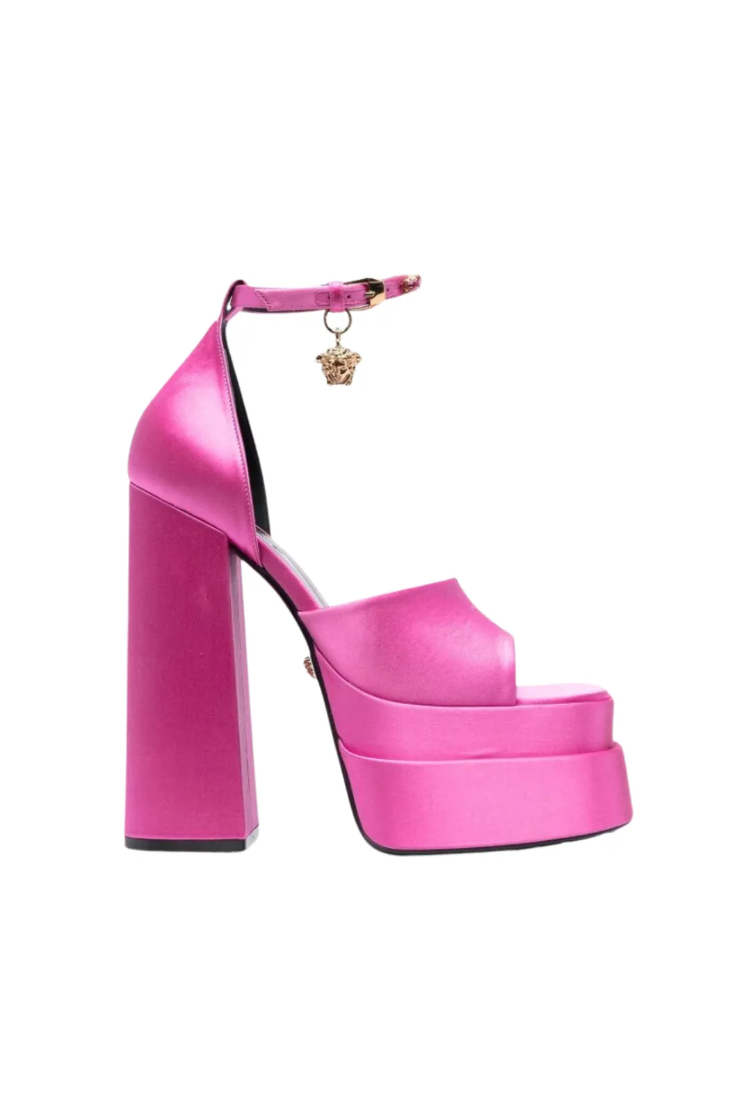 Versace Medusa Head charm platform sandals