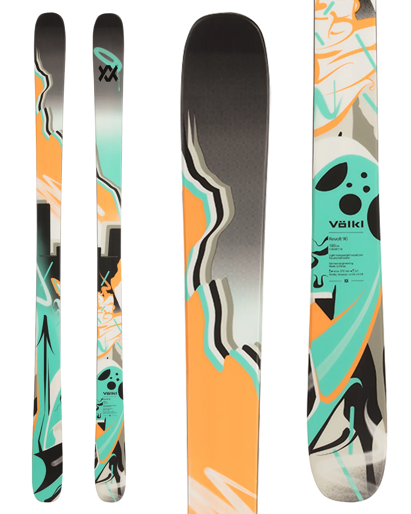 Volkl Revolt 90 Flat Snow Skis - 2025