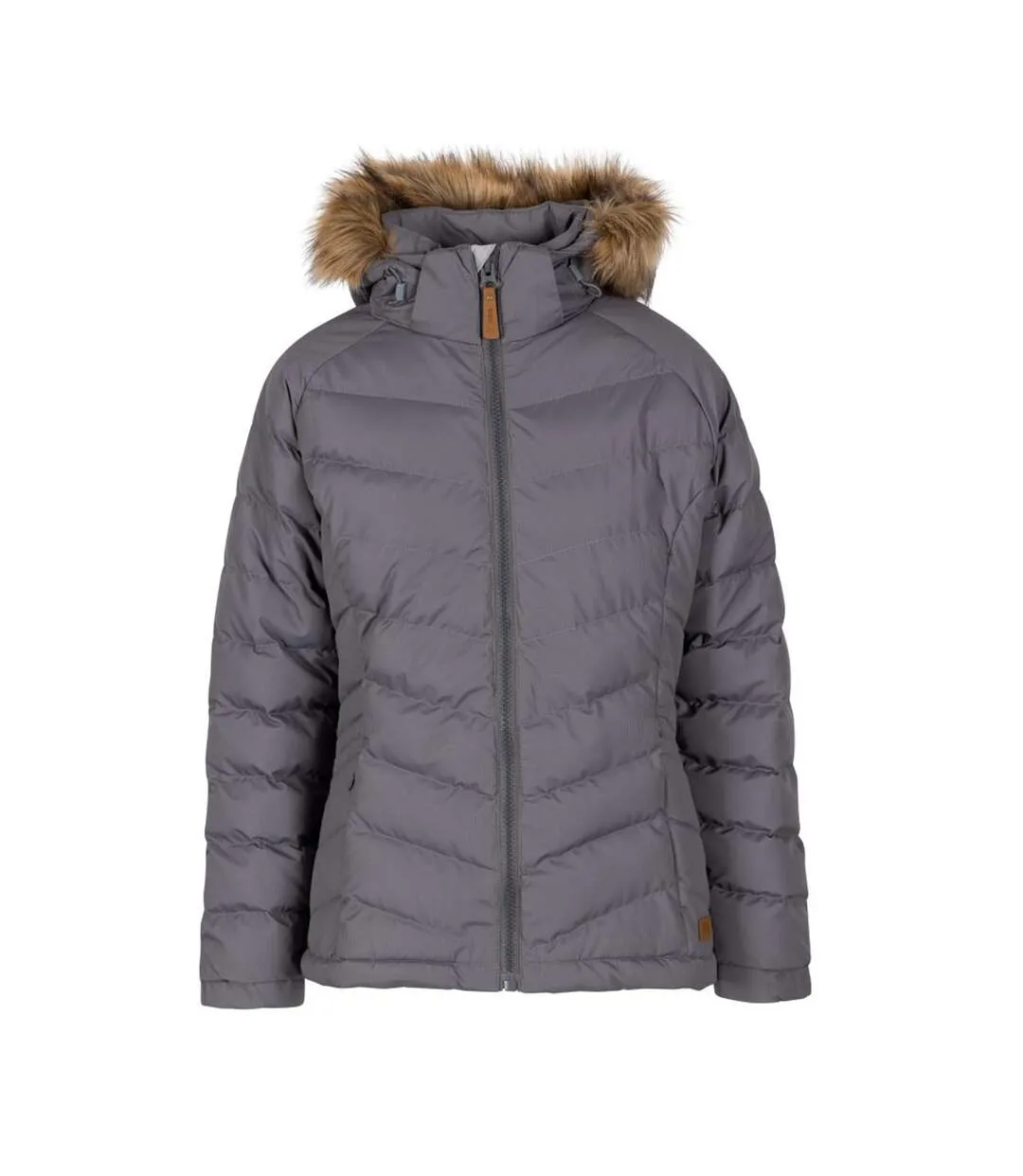 Womens/ladies nadina waterproof padded jacket storm grey Trespass