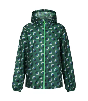 Womens/ladies orla kiely pack-it leaf print waterproof jacket shadow elm emerald Regatta